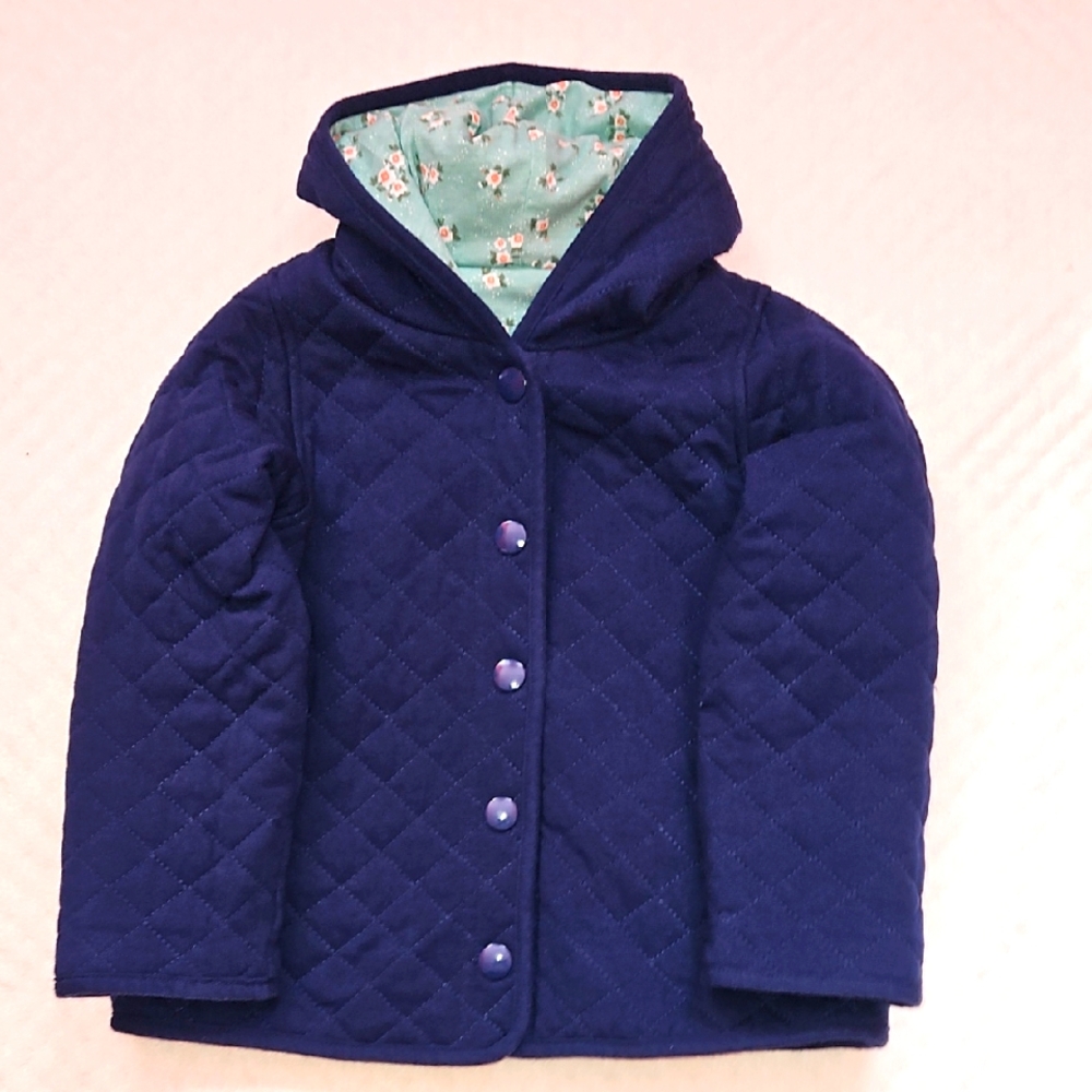 Navy Double Sided Quilted Jacket